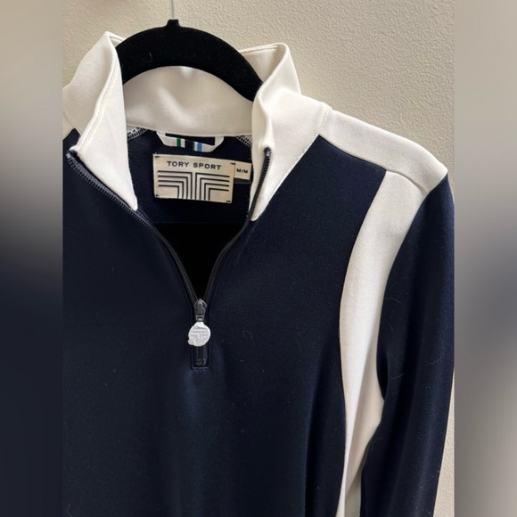 Tory Sport Navy and White Long Sleeve Dress, new without tag, M - Picture 6 of 6